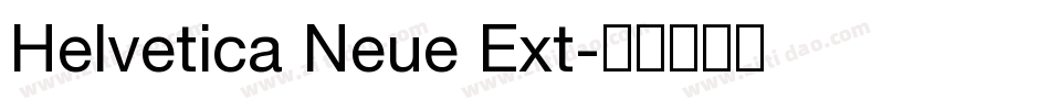 Helvetica Neue Ext字体转换